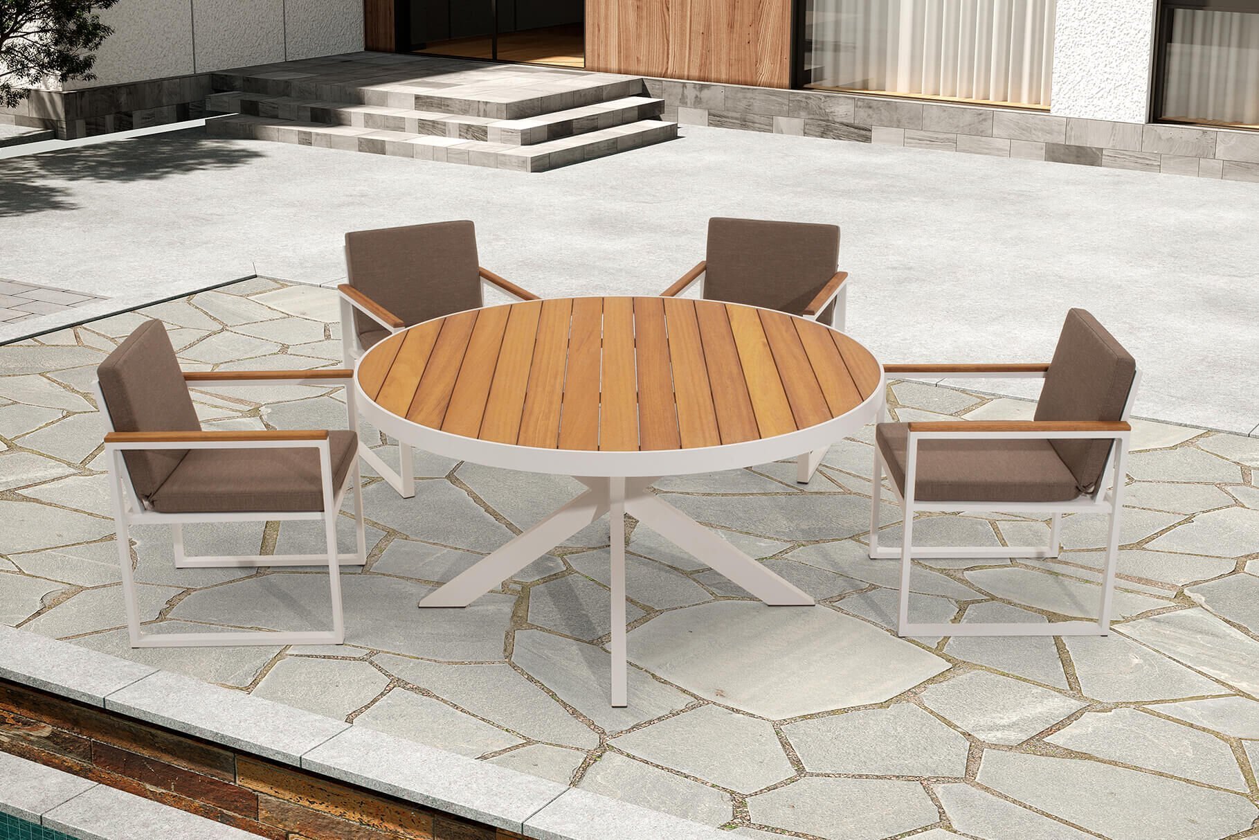 Orbital Daire 4 Kişilik Bahçe Balkon Masa Takımı