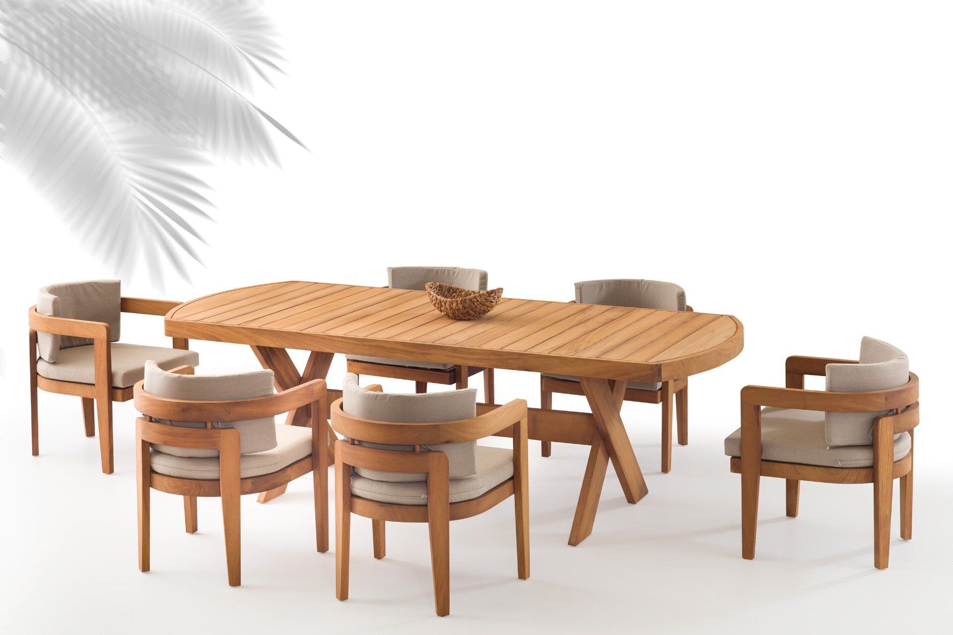 Astin Ahşap Bahçe Masa Takımı (6 Kişilik)