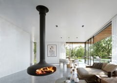 Oval Ufo Asma Şömine 95 Cm  (Koruma Teli Hediyeli)