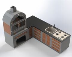 Forge Barbekü 200*260 Cm Köşeli Sistem